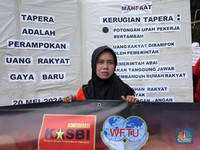Demo Tolak Tapera! Ratusan Buruh Bergerak Padati Patung Kuda Jakarta