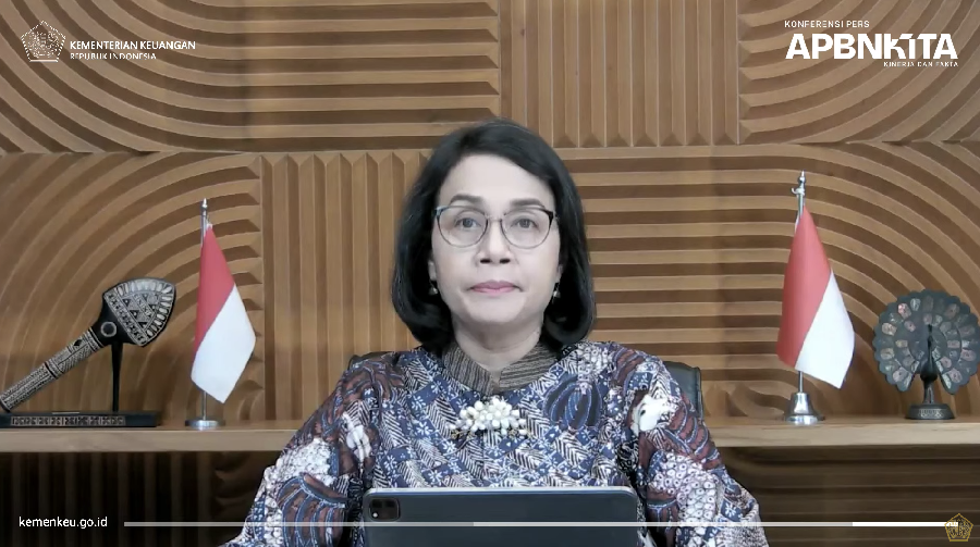 Menteri Keuangan (Menkeu), Sri Mulyani Indrawati dalam konferensi pers APBN KITA Edisi Juni 2024.