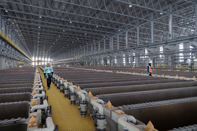 Smelter tembaga PT Freeport Indonesia di Gresik, Jatim. (Dok PT Freeport Indonesia)