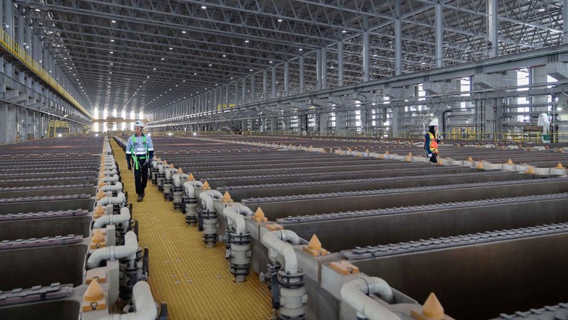 Smelter tembaga PT Freeport Indonesia di Gresik, Jatim. (Dok PT Freeport Indonesia)