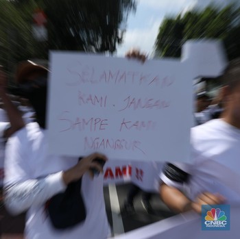 Aksi Demo Buruh Tekstil Tuntut Menteri Jokowi Berani Lawan Mafia Impor
