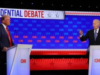 Debat Capres AS Resmi Mulai, Ini Potret Biden-Trump Adu Mulut Perdana