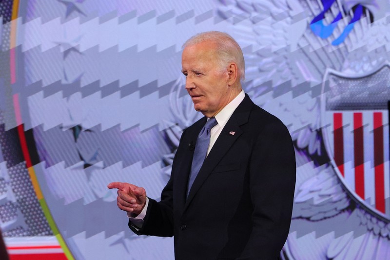 Kandidat Partai Demokrat, Presiden AS Joe Biden, dan kandidat Partai Republik, mantan Presiden AS Donald Trump, menghadiri debat presiden di Atlanta, Georgia, AS, 27 Juni 2024. Kandidat Partai Demokrat, Presiden AS Joe Biden, dan kandidat Partai Republik, mantan Presiden AS Donald Trump, menghadiri debat presiden di Atlanta, Georgia, AS, 27 Juni 2024. (REUTERS/Brian Snyder)