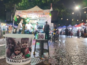 Aksi dan Puisi Pelaku Kuliner Ciamis untuk Rakyat Palestina