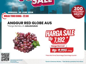 Cuma di Transmart Full Day Sale Beli Anggur Diskon Segini, Serbu!