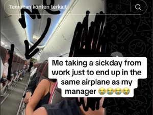 Lucu! Izin Sakit ke Bos, Malah Ketemu di Pesawat