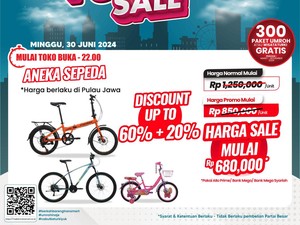 Sepeda di Transmart Full Day Sale Cuma Rp 600 Ribuan!