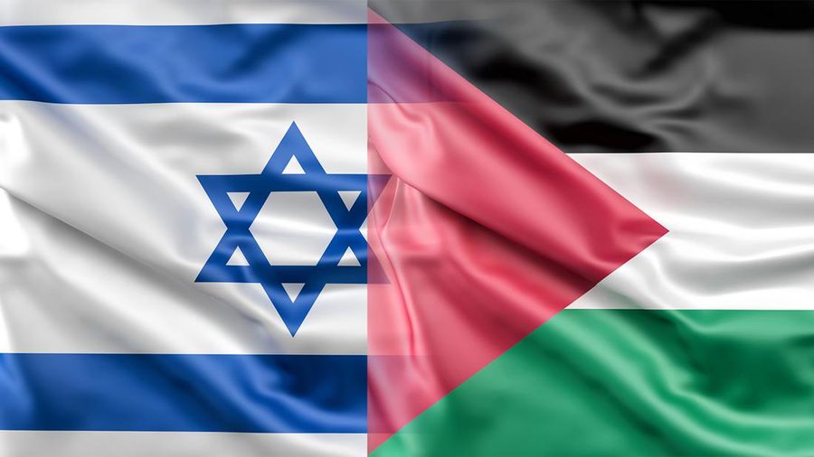 Foto kolase bendera Israel dan Palestina (Dok. Freepik)