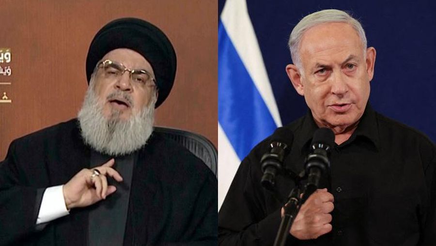 Hassan Nasrallah (kiri) dan Benjamin Netanyahu (kanan). (Istimewa)