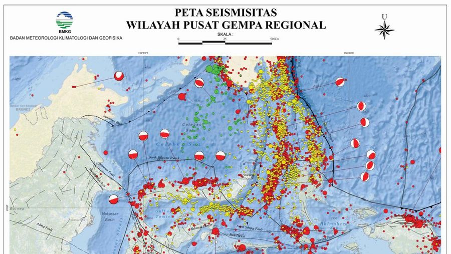 Seismisitas Sulawesi Utara. (Dok. BMKG)