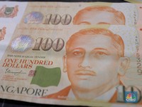 Mata uang Dolar Singapura (CNBC Indonesia/Muhammad Sabki)