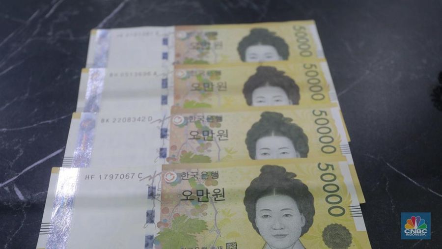 Mata uang Won Korea Selatan (CNBC Indonesia/Muhammad Sabki)