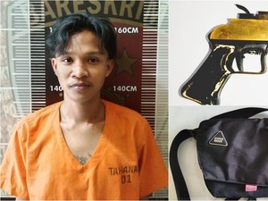 Bawa Senpira-Amunisi Diduga Hedak Lakukan Kejahatan, Agus Diciduk Saat Belanja
