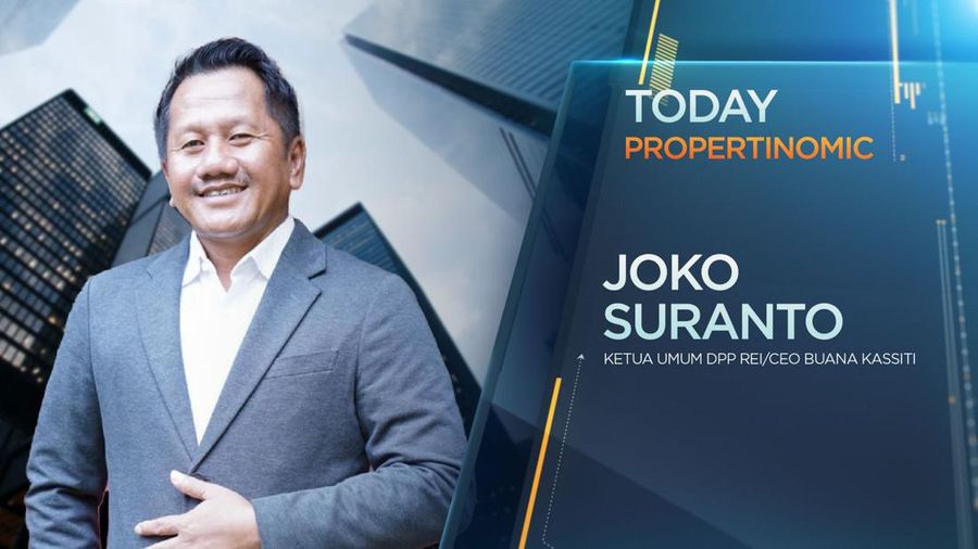 Ketua Umum DPP REI/CEO Buana Kassiti, Joko Suranto dalam program CNBC Indonesia Propertinomic. (CNBC Indonesia TV)