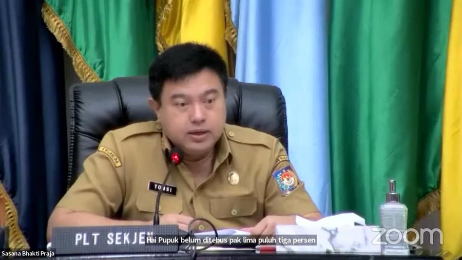 Pelaksana Tugas Sekretaris Jenderal (Plt Sekjen) Kementerian Dalam Negeri (Kemendagri) Tomsi Tohir. (Tangkapan Layar Youtube Kemendagri)