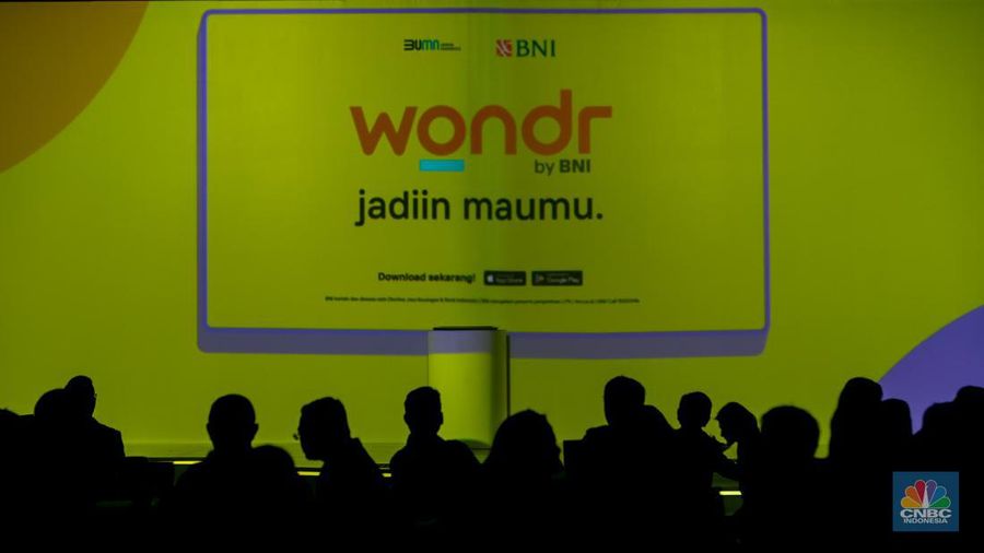 Ilustrasi wondr by BNI di Menara BNI, Jakarta, Jumat (5/7/2024). (CNBC Indonesia/Faisal Rahman)