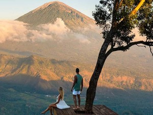 Indahnya Lahangan Sweet Bali, Pemandangan Berlatar Gunung Agung