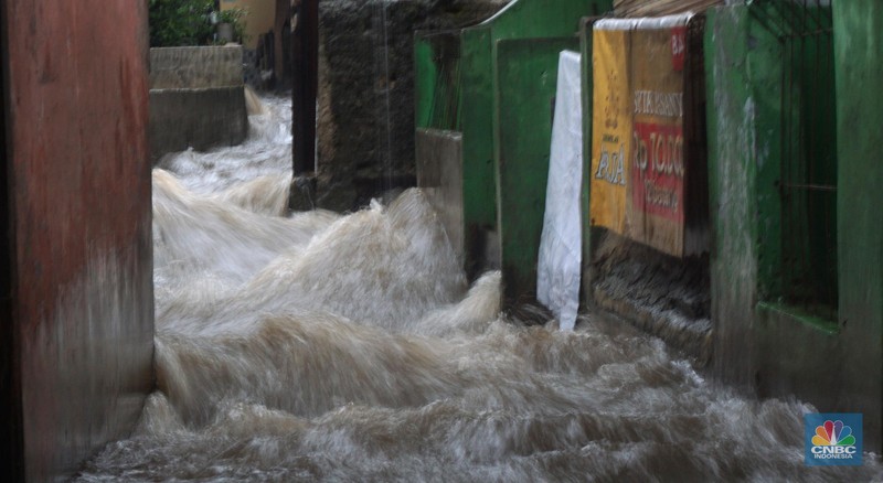 Banjir Jakarta. (CNBC Indonesia/Muhammad Sabki)