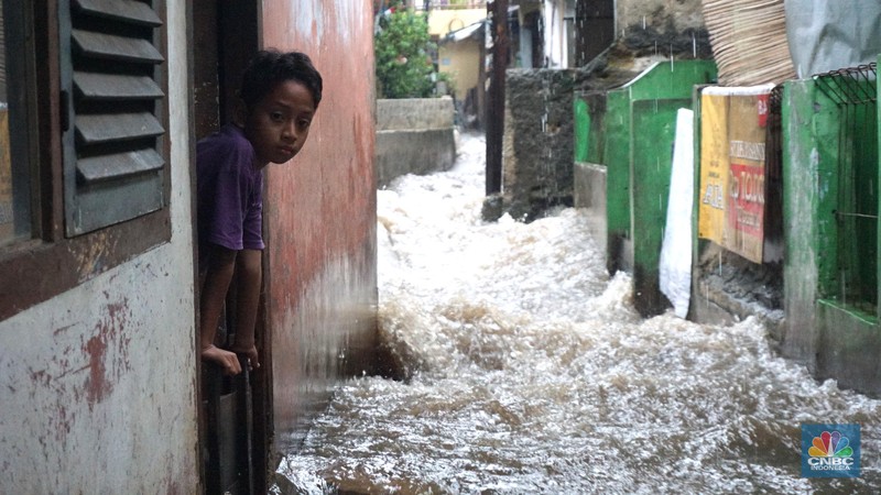 Banjir Jakarta. (CNBC Indonesia/Muhammad Sabki) Banjir Jakarta. (CNBC Indonesia/Muhammad Sabki)