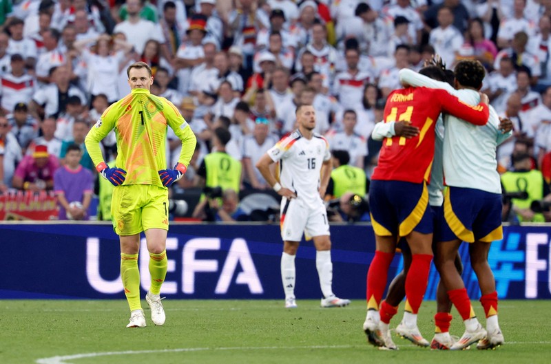 SOCCER-EURO-ESP-GER/REPORT Soccer Football - Euro 2024 - Quarter Final - Spain v Germany - Stuttgart Arena, Stuttgart, Germany - July 5, 2024 Germany's Manuel Neuer looks dejected after the match REUTERS/Heiko Becker TPX IMAGES OF THE DAY
