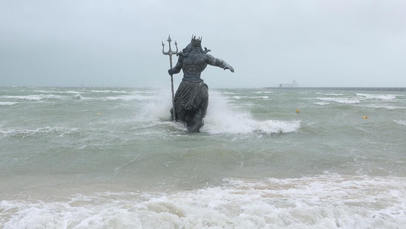 Las palmeras se balancean mientras la tormenta tropical Beryl avanza en Progreso, México, el 5 de julio de 2024.  REUTERS/Lorenzo Hernández