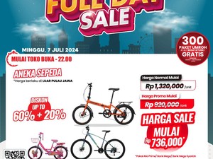 Diskon Gede, Sepeda Cuma Rp 600 Ribuan di Transmart Full Day Sale!
