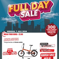 Transmart Full Day Sale Hadir Lagi, Sepeda Lipat Cuma Rp 680 Ribu
