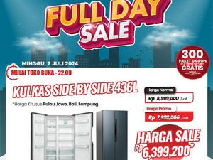 Beli Kulkas Jumbo Hemat Rp 2 Jutaan di Transmart Full Day Sale!