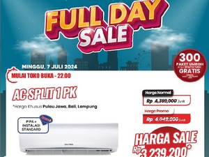 Beli AC 1 PK Ada Potongan Rp 1 Jutaan di Transmart Full Day Sale, Siapa Mau?