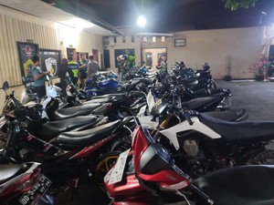 12 Motor di Makassar Terjaring Razia Knalpot Brong Saat Hendak Balap Liar