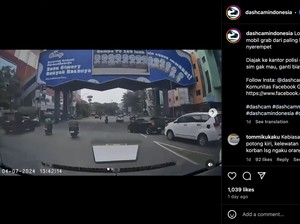 Viral LCGC Taksi Online Tiba-tiba Motong dari Kanan Bikin Kecelakaan