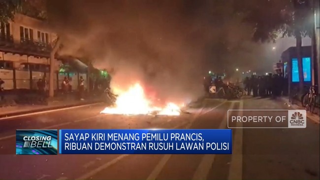 Video: Sayap Kiri Menang Pemilu Prancis, Ribuan Demonstran Rusuh