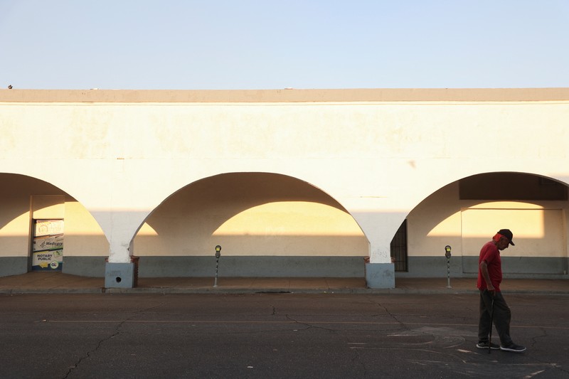 Cuaca sangat panas di Calexico, California, Amerika Serikat (AS), Minggu (7/7/2024). (REUTERS/Zoe Meyers) Cuaca sangat panas di Calexico, California, Amerika Serikat (AS), Minggu (7/7/2024). (REUTERS/Zoe Meyers)