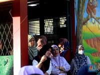 Hari pertama sekolah di SD Negeri 16 Pagi, Jakarta, Senin (8/7/20234). (CNBC Indonesia/Muhammad Sabki)