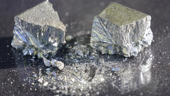 Ilustrasi Batu Lithium Mineral. (AP Photo/Rick Bowmer/File Foto)