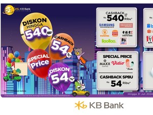 Diskon Makan-Belanja hingga 54% di HUT Ke-54 KB Bank, Simak Daftarnya!