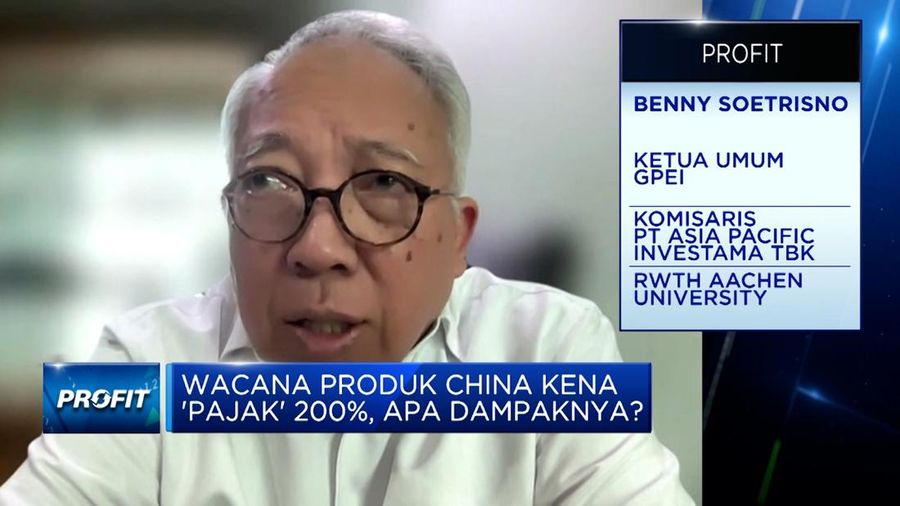 Ketua Umum GPEI, Benny Soetrisno dalam CNBC Indonesia Profit. (CNBC Indonesia TV)