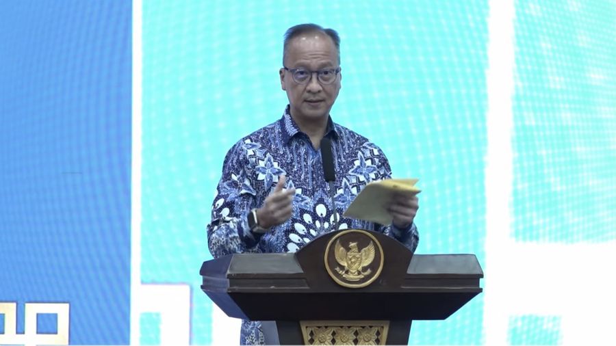 Menteri Perindustrian, Agus Gumiwang Kartasasmita meluncurkan Peraturan Pemerintahan No.20 Tahun 2024 tentang Perwilayahan Indsurti. (Tangkapan Layar youtube Kemenperin_RI)