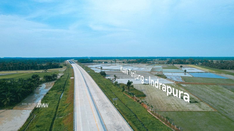 Pengerjaan 2 ruas Tol Kuala Tanjung-Tebing Tinggi-Parapat (Kutepat) bagian Tol Trans Sumatera 100 persen rampung. (Dok: PT Hutama Marga Waskita)