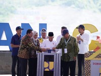 Sah! Wapres Resmikan Bendungan Cipanas Garapan WIKA KSO