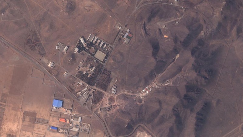 Foto satelit menunjukkan lokasi uji coba mesin rudal di kompleks Khojir, dekat Teheran, Iran, dalam gambar selebaran yang diperoleh Reuters pada 5 Juli 2024. (Planet Labs PBC and Middlebury Institute of International Studies at Monterey, James Martin Center for Nonproliferation Studies/Handout via REUTERS)
