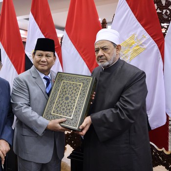 Detik-Detik Pertemuan Prabowo Subianto dengan Imam Besar Al-Azhar