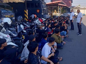 Polisi Amankan 73 Pesilat Penggembira Saat Pengesahan Warga PSHT Mojokerto