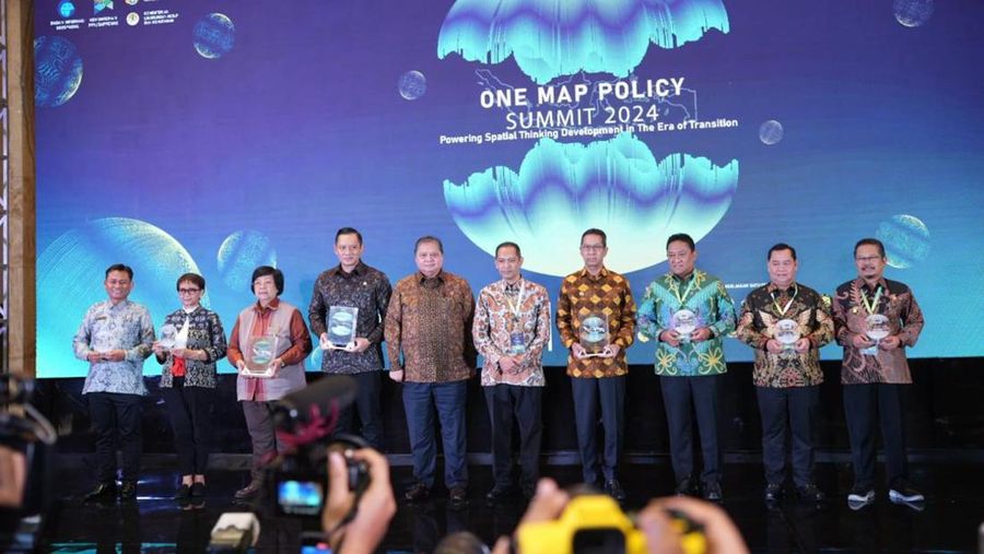 Menteri Koordinator Bidang Perekonomian, Airlangga Hartarto dalam One Map Policy Summit 2024. (Dok. Kemenko Perekonomian)