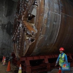 Ini Penampakan Bor Raksasa yang Bikin Terowongan MRT Glodok-Kota