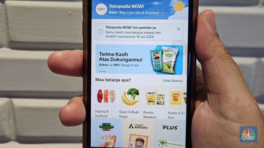 Fitur Tokopedia NOW! akan ditutup pada 16 Juli 2024. (վ/Intan Rakhmayanti Dewi)