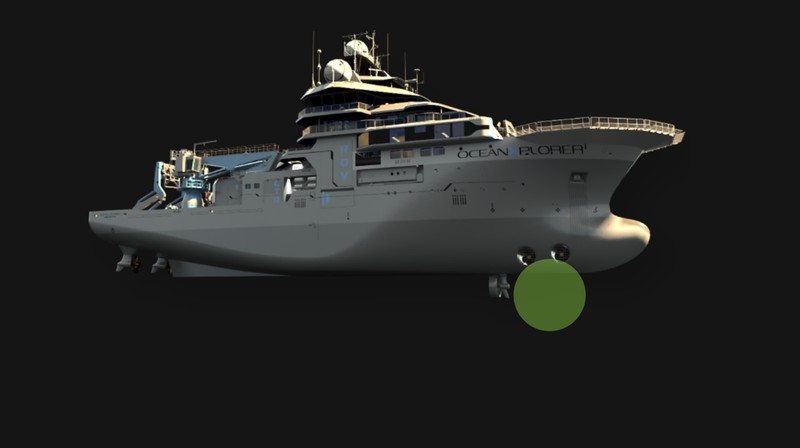 Kapal penelitian OceanX OceanXplorer saat kunjungan pelabuhan di Pelabuhan Tanjung Priok di Jakarta, Indonesia, Selasa (9/7/2024). (AP Photo/Tatan Syuflana)