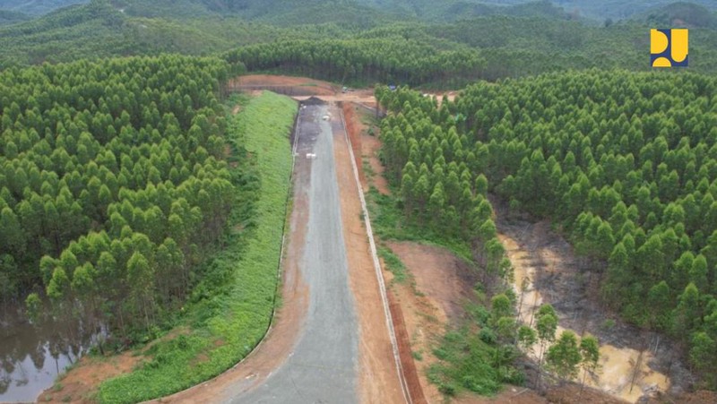 Kementerian Pekerjaan Umum dan Perumahan Rakyat (PUPR) terus mempercepat kesiapan infrastruktur untuk Upacara Bendera HUT ke-79 Kemerdekaan RI di IKN. (Dok. PUPR)