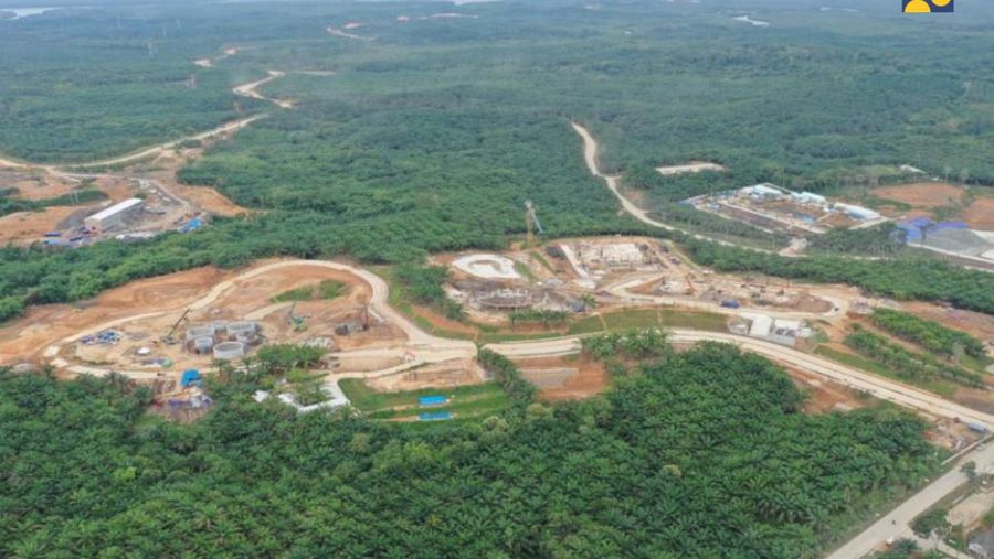 Kementerian Pekerjaan Umum dan Perumahan Rakyat (PUPR) terus mempercepat kesiapan infrastruktur untuk Upacara Bendera HUT ke-79 Kemerdekaan RI di IKN. (Dok. PUPR)