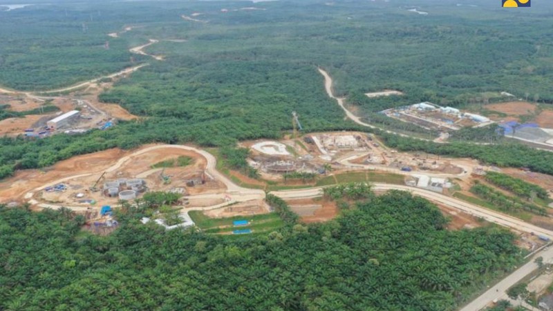 Kementerian Pekerjaan Umum dan Perumahan Rakyat (PUPR) terus mempercepat kesiapan infrastruktur untuk Upacara Bendera HUT ke-79 Kemerdekaan RI di IKN. (Dok. PUPR)